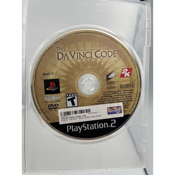 Da Vinci Code (Sony Playstation 2 PS2, 2006) TESTED WORKS - DISC #1 - Picture 2 of 4